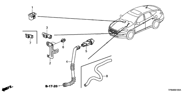 2013 Honda Crosstour 5 Door EXL (4WD) KA 6AT A/C Sensor Diagram