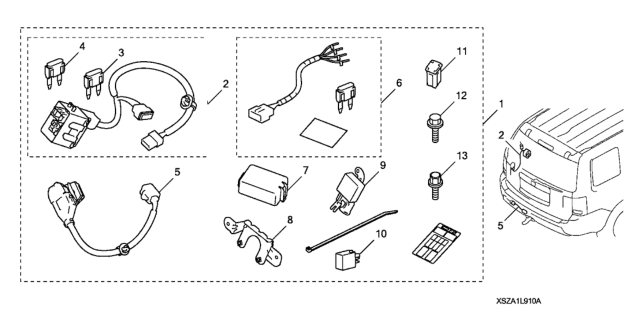 2013 Honda Pilot Trailer Hitch Harness Diagram