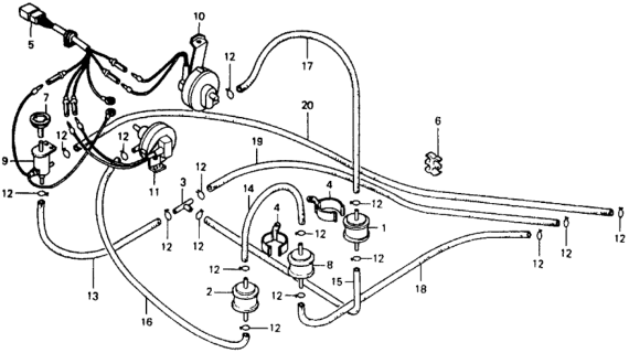 1977 Honda Civic HMT Control Valve Diagram