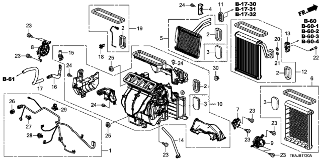 2018 Honda Civic Heater Unit Diagram