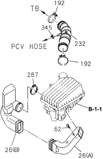 1997 Honda Passport Air Duct Diagram