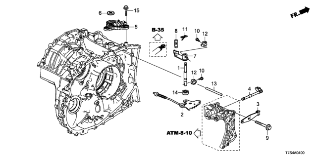 2019 Honda HR-V AT Control Shaft - Position Sensor Diagram