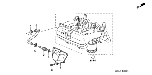 2005 Honda Civic Tube, PCV Diagram for 17131-PMS-A00