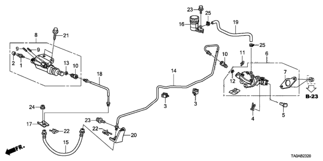 2012 Honda Accord Clutch Master Cylinder Diagram