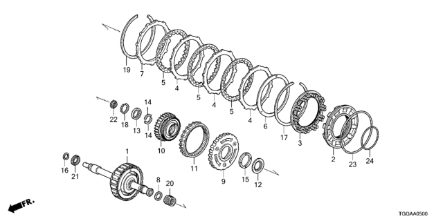 2021 Honda Civic AT Forward Clutch Diagram