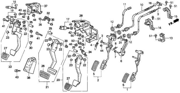 1996 Honda Del Sol Wire, Throttle Diagram for 17910-SR2-A81