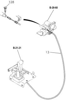 1996 Honda Passport Cable, Safety Lock Diagram for 8-97122-145-2