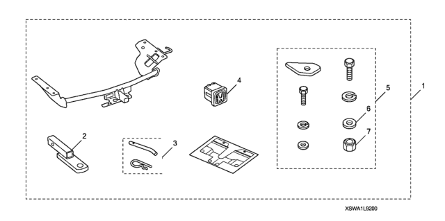 2010 Honda CR-V 5 Door EX-L (4WD) KA 5AT Trailer Hitch Diagram