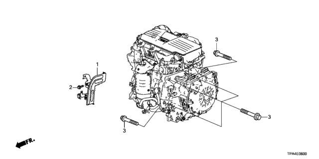 2020 Honda CR-V Hybrid Water Passage Stay Diagram