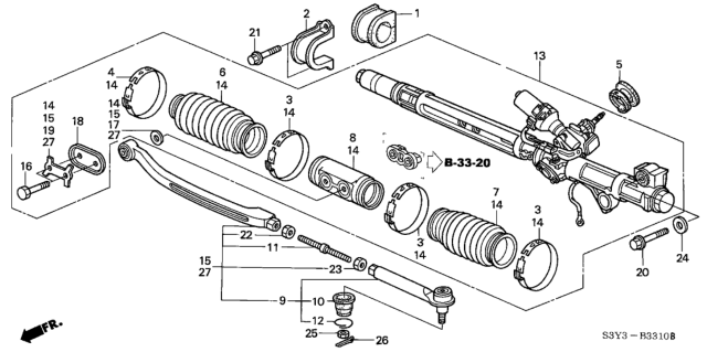 2001 Honda Insight P.S. Gear Box Diagram