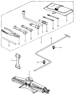 1981 Honda Civic Tools - Jack Diagram