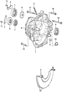 1979 Honda Accord 3 Door STD KA 5MT MT Clutch Housing Diagram