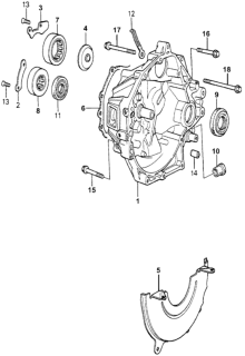 1979 Honda Accord MT Clutch Housing Diagram