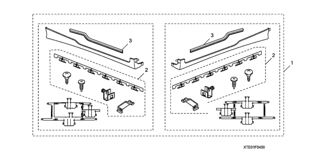 2012 Honda Accord 2 Door EX KL 5AT Side Underbody Spoiler Diagram