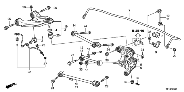 2012 Honda Accord Rear Lower Arm Diagram