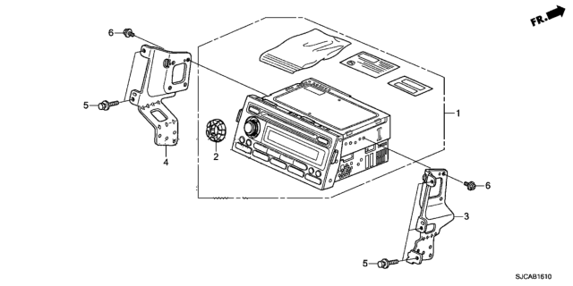 2014 Honda Ridgeline Tuner Assy. (6CD) *NH607L* (Pioneer) (TU DARK GRAY) Diagram for 39100-SJC-A60ZA