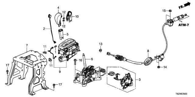 2018 Honda Ridgeline Select Lever Diagram