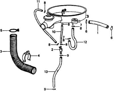 1979 Honda Civic Air Cleaner Tubing Diagram