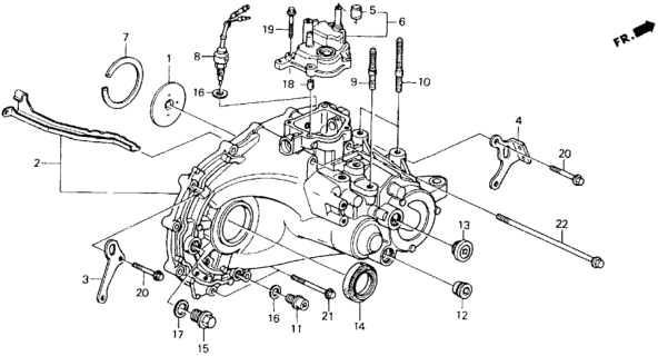 1993 Honda Accord Hanger A, Transmission Diagram for 21223-PX5-000