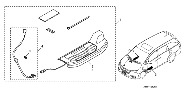 2018 Honda Odyssey 5 Door EX KA 9AT Door Side Sill Front (Illuminated) Diagram