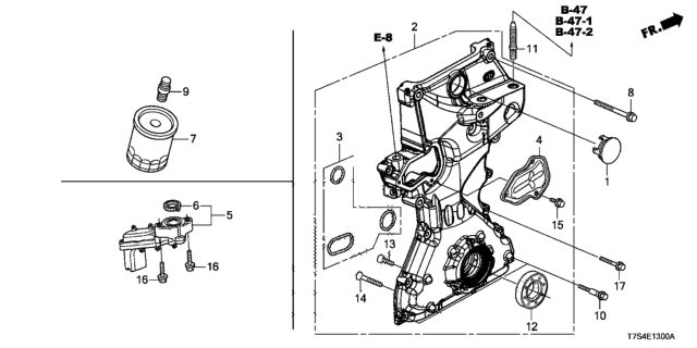 2019 Honda HR-V Oil Pump - Oil Strainer Diagram