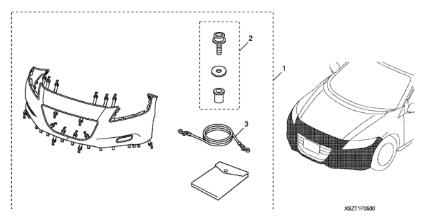 2011 Honda CR-Z 3 Door EX (NV) KA CVT Nose Mask (Full) Diagram