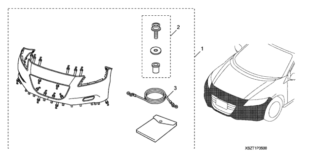 2011 Honda CR-Z Nose Mask (Full) Diagram