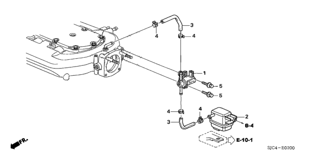 2006 Honda Ridgeline 4 Door RTL KA 5AT Tubing Diagram