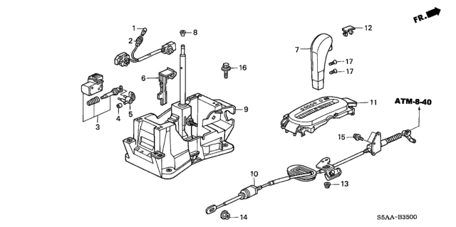 2004 Honda Civic Select Lever Diagram