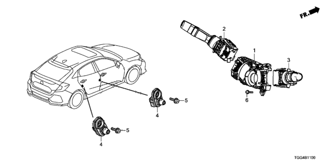 2019 Honda Civic Combination Switch Diagram