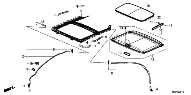 2013 Honda Civic Sunshade Assy. *NH167L* (GRAPHITE BLACK) Diagram for 70600-TR6-A01ZD