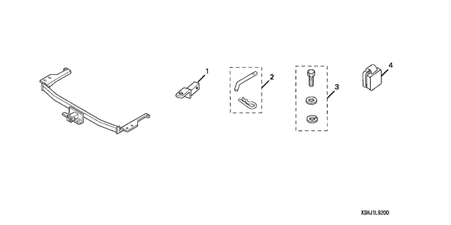 2007 Honda Odyssey 5 Door EXL (RES/NAVIGATION) KA 5AT Trailer Hitch Diagram