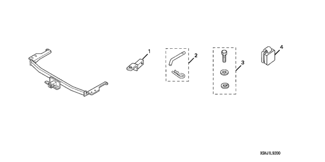 2008 Honda Odyssey Ballmount Diagram for 08L92-SHJ-10002