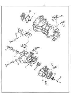 2000 Honda Passport MT Transmission Gasket Set (4X4) Diagram