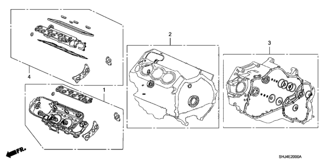 2006 Honda Odyssey Gasket Kit, Front Cylinder Head Diagram for 06110-RGL-A01