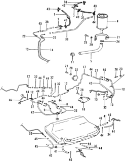 1976 Honda Civic Canister - Fuel Strainer Diagram