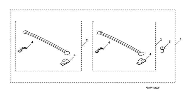 2011 Honda CR-V Roof Rack Diagram