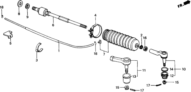 1989 Honda Accord Stay, Transfer Tube (LH) Diagram for 53459-SE0-A52