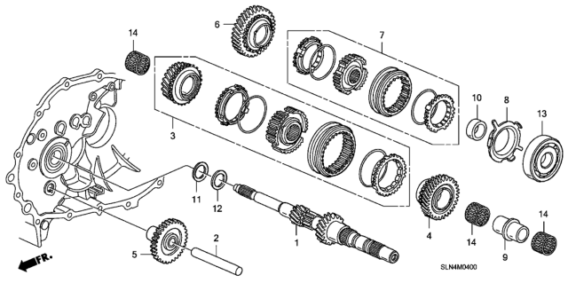 2008 Honda Fit MT Mainshaft Diagram