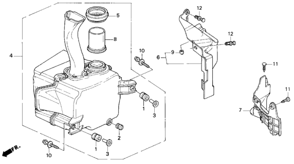 1998 Honda Odyssey 5 Door EX KA 4AT Resonator Chamber Diagram