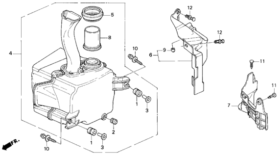 1996 Honda Odyssey Plate, Air In. Diagram for 17246-P1E-000