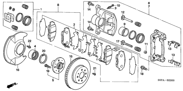 2005 Honda Civic Front Brake Diagram