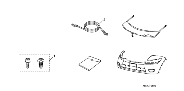 2011 Honda Civic 4 Door MX (HYBRID LEATHER NAVIGATION) KA CVT Nose Mask (Full) Diagram