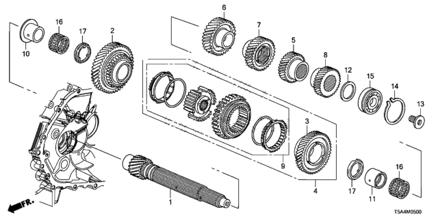 2015 Honda Fit MT Countershaft Diagram