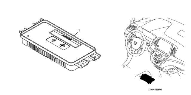 2020 Honda Odyssey 5 Door EXL (HPPG 10AT) KA XAT Wireless Charger Pad Unit Diagram
