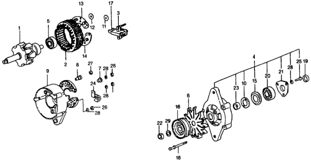 1977 Honda Civic Bracket, Wire Diagram for 91417-634-000