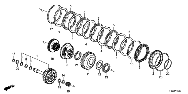 2017 Honda Civic AT Forward Clutch Diagram