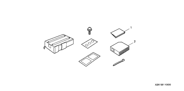 2003 Honda Pilot 5 Door EXL (RES) KL 5AT CD Changer (14-Pin) Diagram