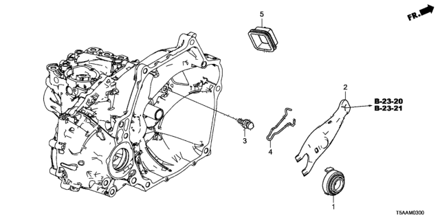 2019 Honda Fit BEARING, CLUTCH RELEASE Diagram for 22810-R0Z-006