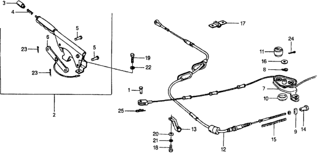 1979 Honda Civic Washer, Torque Rod Diagram for 50837-634-000